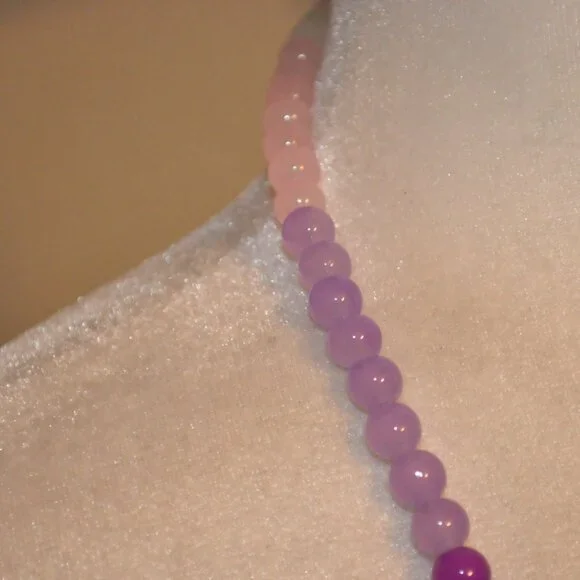 Purple Gradient Bauble and Bead Necklace - Picture 5 of 8
